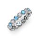 3 - Arria 3.00 mm Blue Topaz and Lab Grown Diamond Eternity Band 