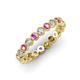 3 - Arria 2.70 mm Pink Sapphire and Diamond Eternity Band 