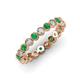 3 - Arria 2.70 mm Emerald and Diamond Eternity Band 