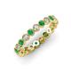 3 - Arria 2.70 mm Emerald and Diamond Eternity Band 