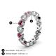 4 - Arria 3.00 mm Pink Tourmaline and Lab Grown Diamond Eternity Band 