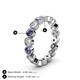 4 - Arria 3.00 mm Iolite and Lab Grown Diamond Eternity Band 