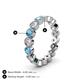 4 - Arria 3.00 mm Blue Topaz and Lab Grown Diamond Eternity Band 