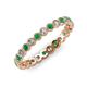 3 - Arria 2.40 mm Emerald and Diamond Eternity Band 