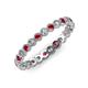3 - Arria 2.40 mm Ruby and Diamond Eternity Band 