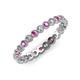 3 - Arria 2.40 mm Pink Sapphire and Diamond Eternity Band 