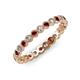 3 - Arria 2.40 mm Red Garnet and Diamond Eternity Band 