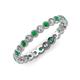 3 - Arria 2.40 mm Emerald and Diamond Eternity Band 