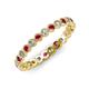 3 - Arria 2.40 mm Ruby and Diamond Eternity Band 
