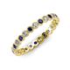 3 - Arria 2.40 mm Blue Sapphire and Diamond Eternity Band 
