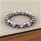 2 - Arria 2.70 mm Ruby and Lab Grown Diamond Eternity Band 