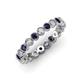 3 - Arria 2.70 mm Blue Sapphire and Lab Grown Diamond Eternity Band 