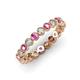3 - Arria 2.70 mm Pink Sapphire and Lab Grown Diamond Eternity Band 