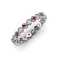 3 - Arria 2.70 mm Pink Tourmaline and Lab Grown Diamond Eternity Band 