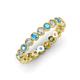 3 - Arria 2.70 mm Blue Topaz and Lab Grown Diamond Eternity Band 