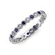 3 - Arria 2.40 mm Blue Sapphire and Lab Grown Diamond Eternity Band 