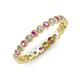 3 - Arria 2.40 mm Pink Sapphire and Lab Grown Diamond Eternity Band 