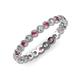 3 - Arria 2.40 mm Pink Tourmaline and Lab Grown Diamond Eternity Band 