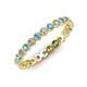3 - Arria 2.40 mm Blue Topaz and Lab Grown Diamond Eternity Band 