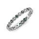 3 - Arria 2.40 mm Lab Created Alexandrite and Lab Grown Diamond Eternity Band 