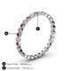 5 - Arria 2.00 mm Ruby and Lab Grown Diamond Eternity Band 
