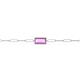 3 - Aniya 10x5 mm Baguette Cut Light Amethyst Solitaire Paperclip Chain Bracelet 