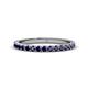 Lara Blue Sapphire Eternity Band Round Blue Sapphire ctw French Set Womens Eternity Ring Stackable Platinum