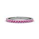 Lara Pink Sapphire Eternity Band Round Pink Sapphire ctw French Set Womens Eternity Ring Stackable Platinum