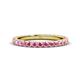 Lara Pink Sapphire Eternity Band Round Pink Sapphire ctw French Set Womens Eternity Ring Stackable K Yellow Gold