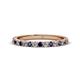 Lara Blue Sapphire and Diamond Eternity Band Round Blue Sapphire and Diamond ctw French Set Womens Eternity Ring Stackable K Rose Gold