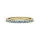 Lara Blue Topaz and Diamond Eternity Band Round Blue Topaz and Diamond ctw French Set Womens Eternity Ring Stackable K Yellow Gold