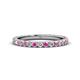 Lara Pink Sapphire and Diamond Eternity Band Round Pink Sapphire and Diamond ctw French Set Womens Eternity Ring Stackable K White Gold