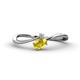 1 - Lucie Bold Oval Cut Yellow Sapphire and Round Lab Grown Diamond 2 Stone Promise Ring 