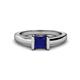1 - Izna Princess Cut Blue Sapphire Solitaire Engagement Ring 