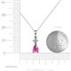 4 - Zaila Pear Cut Pink Sapphire and Diamond Two Stone Pendant 