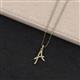 2 - A 2 Z (Script Letter) Round Lab Grown Diamond Accented Initial Pendant Necklace 
