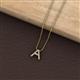 2 - A 2 Z (Block Letter) Round Diamond Accented Initial Pendant Necklace 