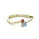 2 - Lucie 4.10 mm Bold Round Ruby and Aquamarine 2 Stone Promise Ring 