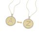 1 - A 2 Z (Halo) Round Diamond Circle Initial Pendant Necklace 