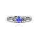 3 - Freya Tanzanite and Diamond Butterfly Engagement Ring 