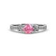 3 - Freya Pink Tourmaline and Diamond Butterfly Engagement Ring 