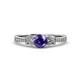 3 - Freya Iolite and Diamond Butterfly Engagement Ring 
