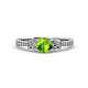 3 - Freya Peridot and Diamond Butterfly Engagement Ring 