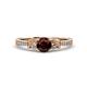 3 - Freya Red Garnet and Diamond Butterfly Engagement Ring 