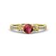 3 - Freya Rhodolite Garnet and Diamond Butterfly Engagement Ring 
