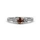 3 - Freya Smoky Quartz and Diamond Butterfly Engagement Ring 