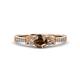 3 - Freya Smoky Quartz and Diamond Butterfly Engagement Ring 