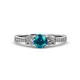 3 - Freya London Blue Topaz and Diamond Butterfly Engagement Ring 