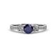 3 - Freya Blue Sapphire and Diamond Butterfly Engagement Ring 
