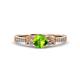 3 - Freya Peridot and Diamond Butterfly Engagement Ring 
